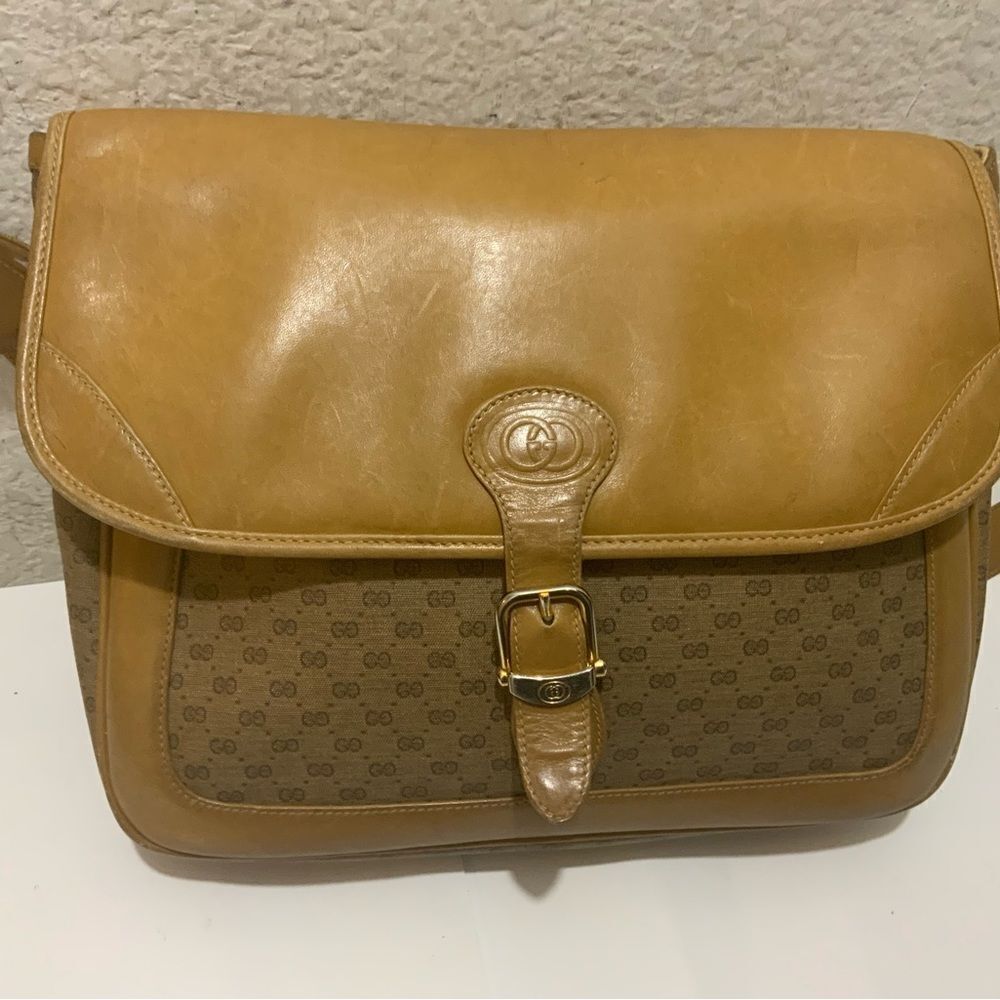 Gucci vintage Shoulder Bag Beige 001 105 5530 Leather PVC  Flap Magnet - Picture 13 of 16